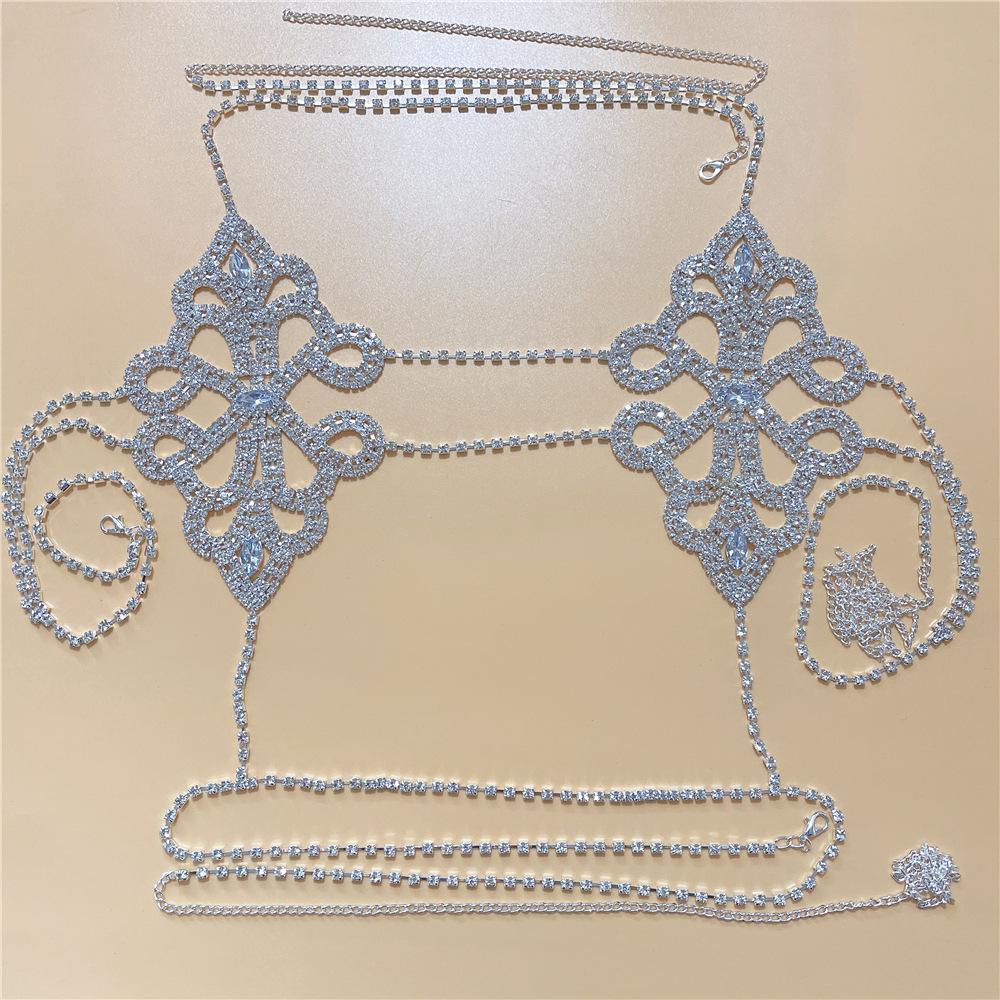 European And American Retro Sexy Rhinestone Body Chain, Female Sexy Hollow Lotus Leaf Bikini Bra Chain Accessories
European And American Retro Sexy Rhinestone Body Chain, Female Sexy Hollow Lotus Leaf Bikini Bra Chain Accessories