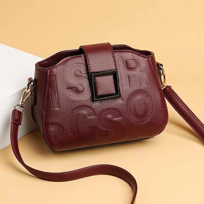 Letter Embossed Crossbody Bag, Small Retro Style Shoulder Bag, Women s Every Day Purse With Multi Layer червоний
Letter Embossed Crossbody Bag, Small Retro Style Shoulder Bag, Women s Every Day Purse With Multi Layer червоний