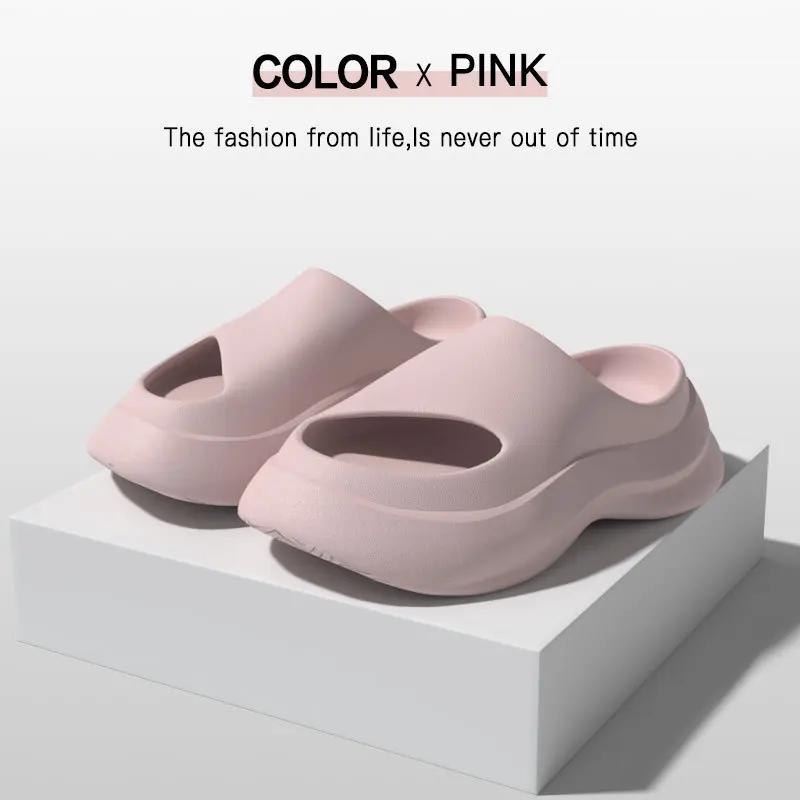 Summer New Women and Men Slides Outdoor Indoor Eva Soft Flip Flops Male Thick Sole Anti-slip Beach Shoes Hollow Out Slippers 44-45 рожевий
Summer New Women and Men Slides Outdoor Indoor Eva Soft Flip Flops Male Thick Sole Anti-slip Beach Shoes Hollow Out Slippers 44-45 рожевий