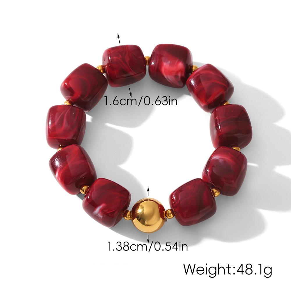 Bohemian Colorful Chunky Resin Beads Bracelet for Women Vintage Stainless Steel Gold Color Bead Jewelry Fashion Party Gift
Bohemian Colorful Chunky Resin Beads Bracelet for Women Vintage Stainless Steel Gold Color Bead Jewelry Fashion Party Gift