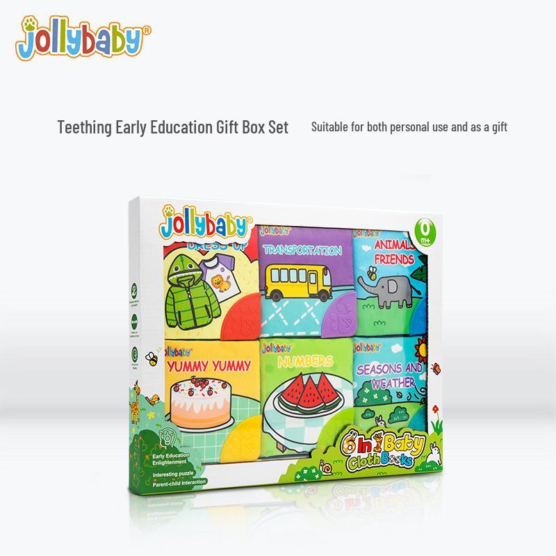 Набор из шести книжек-прорезывателей Jollybaby: Детские игрушки и подарочная коробка для раннего развития.
Набор из шести книжек-прорезывателей Jollybaby: Детские игрушки и подарочная коробка для раннего развития.