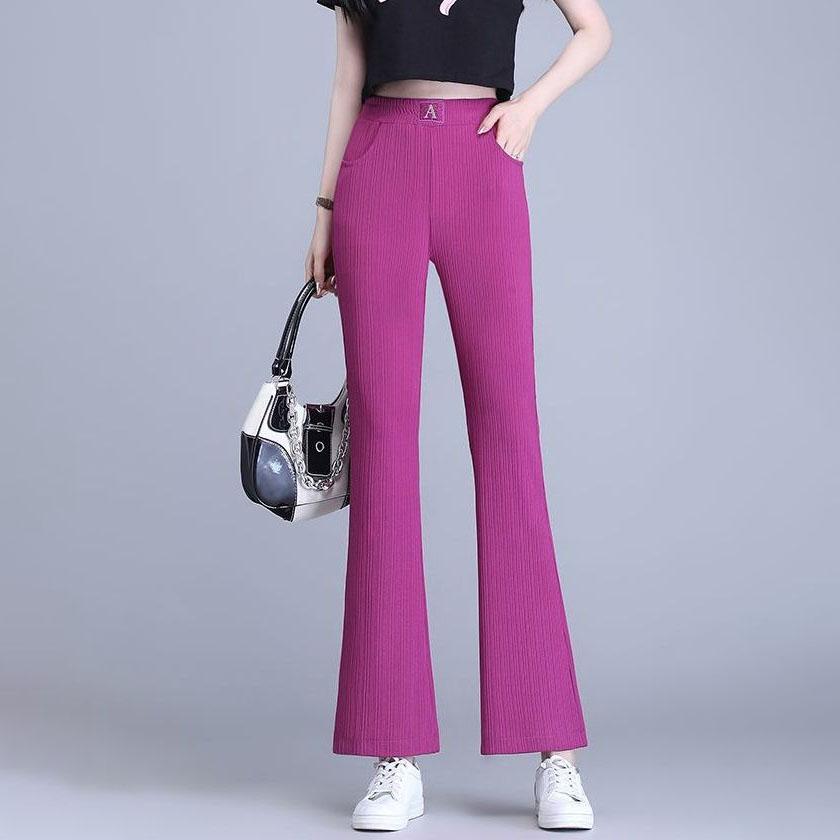 Summer Thin High-Waist Elastic Nine-Point Ice Silk Slightly Flared Pants for Women - Versatile and Draped Casual Trousers S
Summer Thin High-Waist Elastic Nine-Point Ice Silk Slightly Flared Pants for Women - Versatile and Draped Casual Trousers S