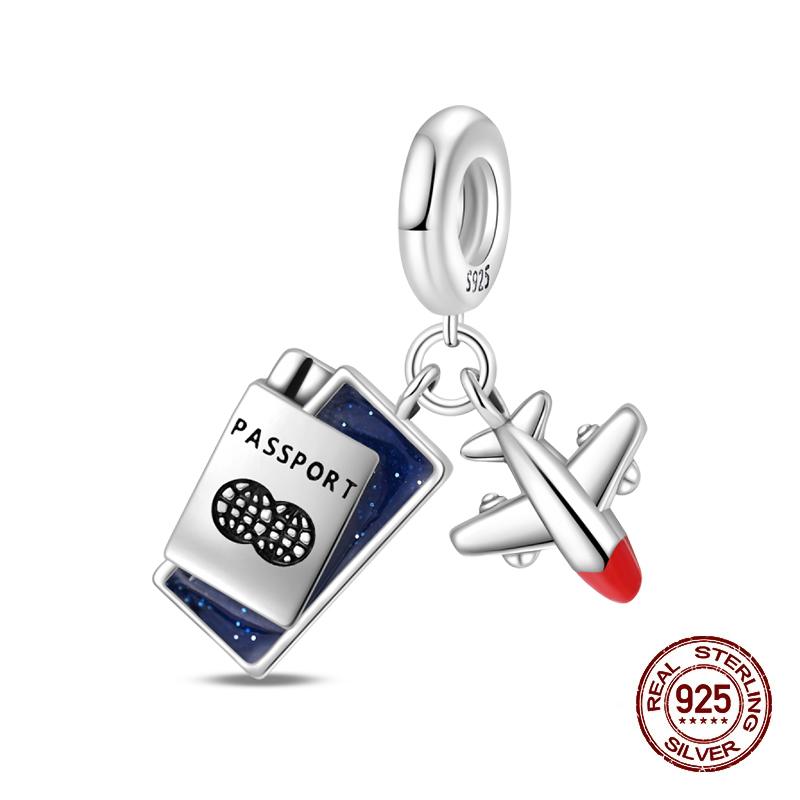 Fit Pandach Original Bracelets Metal Color Luggage Passport Global Air Travel Charms Beads Make your own Accessory Souvenir Gifts Elegant Fashion
Fit Pandach Original Bracelets Metal Color Luggage Passport Global Air Travel Charms Beads Make your own Accessory Souvenir Gifts Elegant Fashion