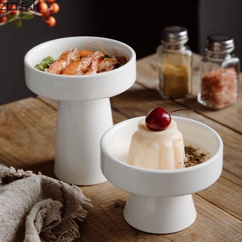 High-foot Dinner Plate Ceramic Fruit Plate Creative Desktop Decoration Dessert Plate Home Kitchen White Porcelain Tableware
High-foot Dinner Plate Ceramic Fruit Plate Creative Desktop Decoration Dessert Plate Home Kitchen White Porcelain Tableware