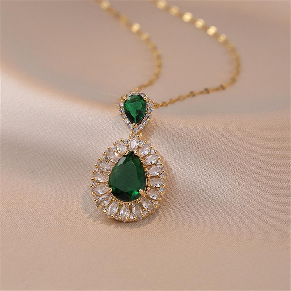 Female Crystal Pink Green Zircon Stone Flower Pendant Necklace Vintage Gold Color Wedding For Women зелений
Female Crystal Pink Green Zircon Stone Flower Pendant Necklace Vintage Gold Color Wedding For Women зелений