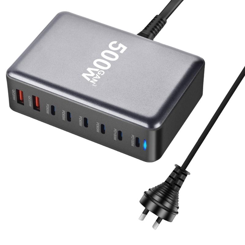 GaNs Chargers Fast Charging 500W 6 USB C 2 USB A Chargers PD Charging Station Mobile Phone Adapters for Phone Tablets чёрный
GaNs Chargers Fast Charging 500W 6 USB C 2 USB A Chargers PD Charging Station Mobile Phone Adapters for Phone Tablets чёрный