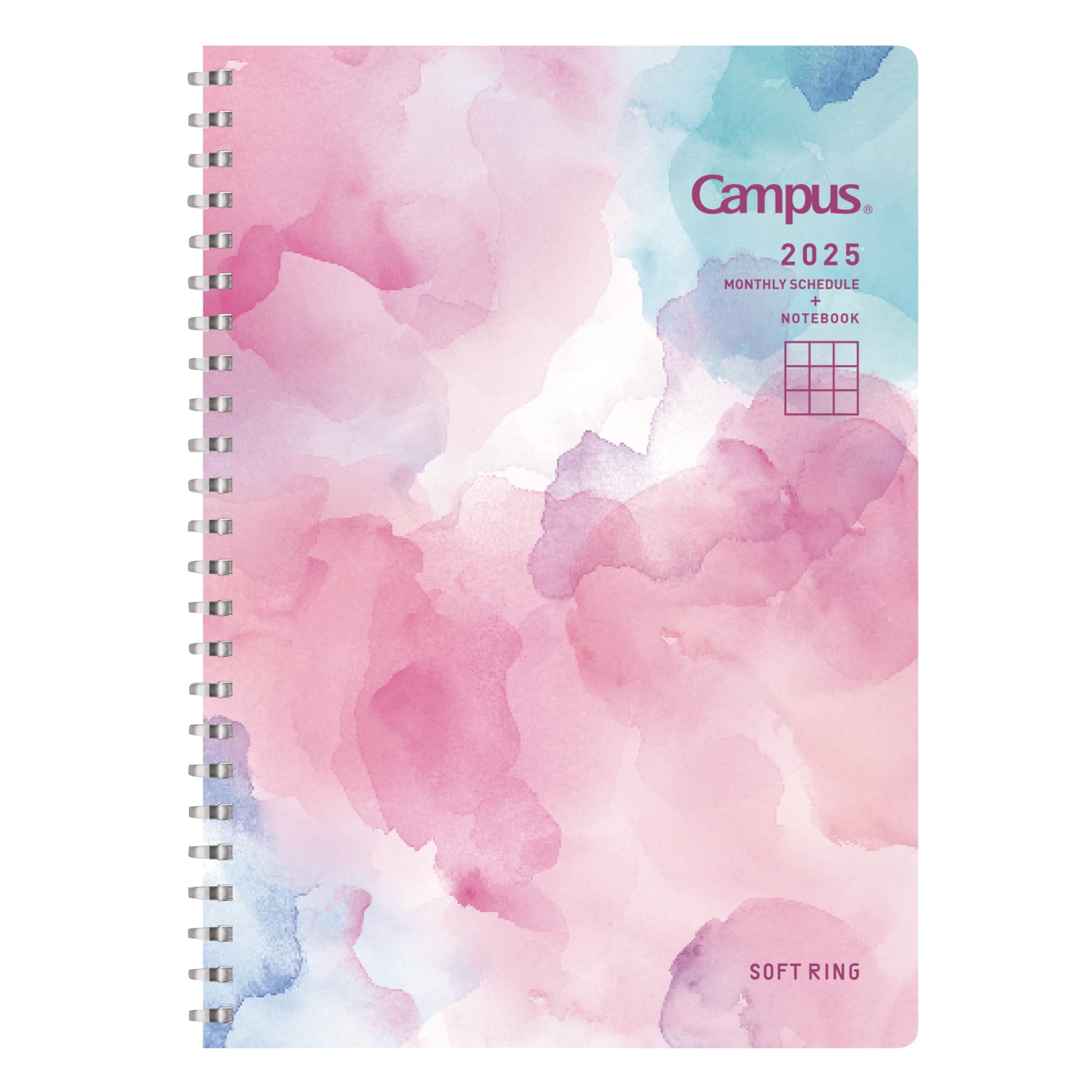 KOKUYO Тетрадь 2025 Campus Soft Ring Diary Monthly Block A5 Ink Art Pattern Начиная с декабря 2024 Ni-SMNL1-A5-25
KOKUYO Тетрадь 2025 Campus Soft Ring Diary Monthly Block A5 Ink Art Pattern Начиная с декабря 2024 Ni-SMNL1-A5-25