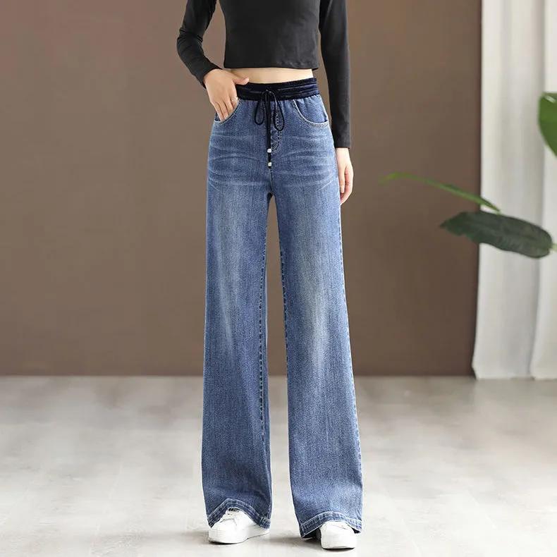 Women Elastic High Waist Straight Jeans Spring Fall Causal Vintage Oversize Wide Leg Denim Pants 34 чорний
Women Elastic High Waist Straight Jeans Spring Fall Causal Vintage Oversize Wide Leg Denim Pants 34 чорний