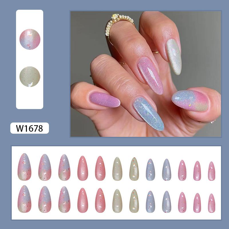 Fake nails Cat s eye Wear nail Rainbow smudge Removable piece Simple nail piece Nail patch 24
Fake nails Cat s eye Wear nail Rainbow smudge Removable piece Simple nail piece Nail patch 24