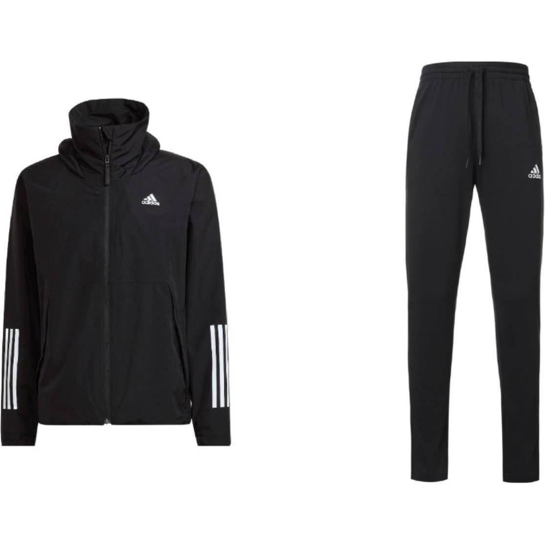 Adidas Hooded Jacket Striped Comfortable Breathable Knitted Long Pants Casual Sports Set Men Sports Set Black H65773+GK9222 S
Adidas Hooded Jacket Striped Comfortable Breathable Knitted Long Pants Casual Sports Set Men Sports Set Black H65773+GK9222 S