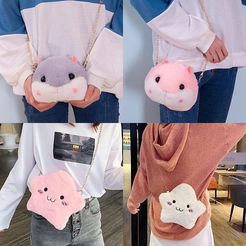 Cute Little Hamster Messenger Bag Chain Shoulder Bag Plush Doll Small Bag Coin Purse For Girl сірий колір
Cute Little Hamster Messenger Bag Chain Shoulder Bag Plush Doll Small Bag Coin Purse For Girl сірий колір
