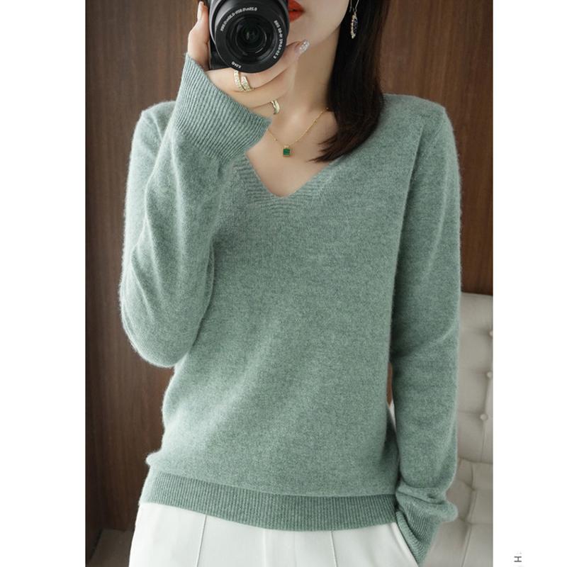 Осень и зима женский пуловер вязаный свитер новый V-образный вырез длинный рукав свободные корейские модные свитера однотонные короткие топы женская одежда 1849
Осень и зима женский пуловер вязаный свитер новый V-образный вырез длинный рукав свободные корейские модные свитера однотонные короткие топы женская одежда 1849