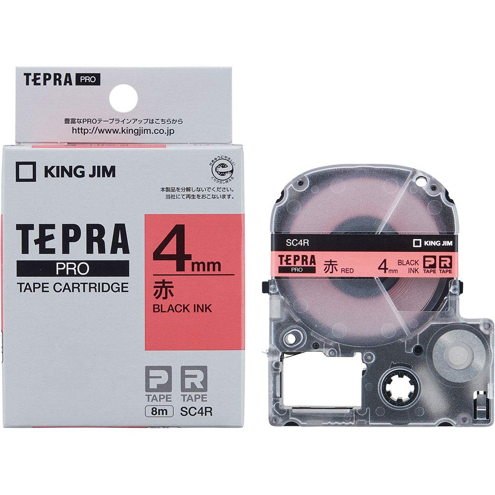 King Jim Genuine Tepra PRO Tape Color Label Red 8m SC4R Cartridge, (Pastel), 4mm, Label/Black Text, Length,
King Jim Genuine Tepra PRO Tape Color Label Red 8m SC4R Cartridge, (Pastel), 4mm, Label/Black Text, Length,
