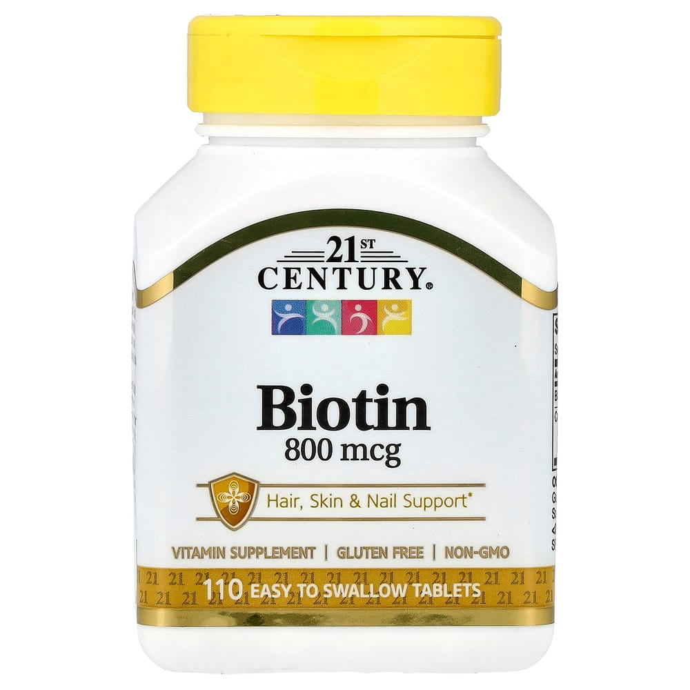 21st Century Sentry Biotin 800mcg Easy-to-Swallow Tablets, 110 Count
21st Century Sentry Biotin 800mcg Easy-to-Swallow Tablets, 110 Count