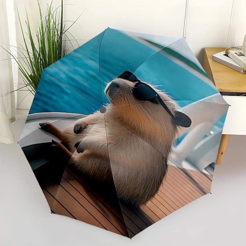 Capybara Themed Travel Umbrella-8 Ribs Automatic Opening and Closing, Portable Folding Design, Compact and Stylish Umbrella Suitable for Out
Capybara Themed Travel Umbrella-8 Ribs Automatic Opening and Closing, Portable Folding Design, Compact and Stylish Umbrella Suitable for Out