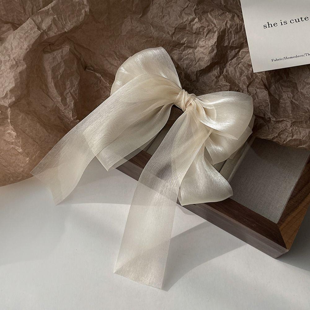 Sweet Big Bow Hair Clips Yarn Hair Duckbill Clip Spring Ribbon Barrette Girls Beige-B
Sweet Big Bow Hair Clips Yarn Hair Duckbill Clip Spring Ribbon Barrette Girls Beige-B