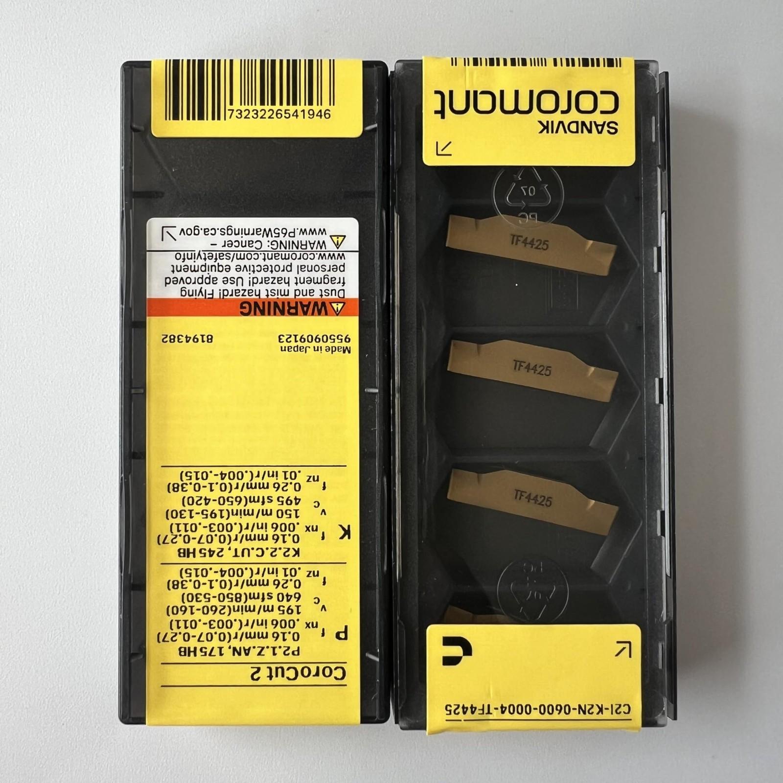 SANDVIK / C2I-K2N-0600-0004-TF 4425 / Original Swedish hard alloy blade 5 Pcs
SANDVIK / C2I-K2N-0600-0004-TF 4425 / Original Swedish hard alloy blade 5 Pcs