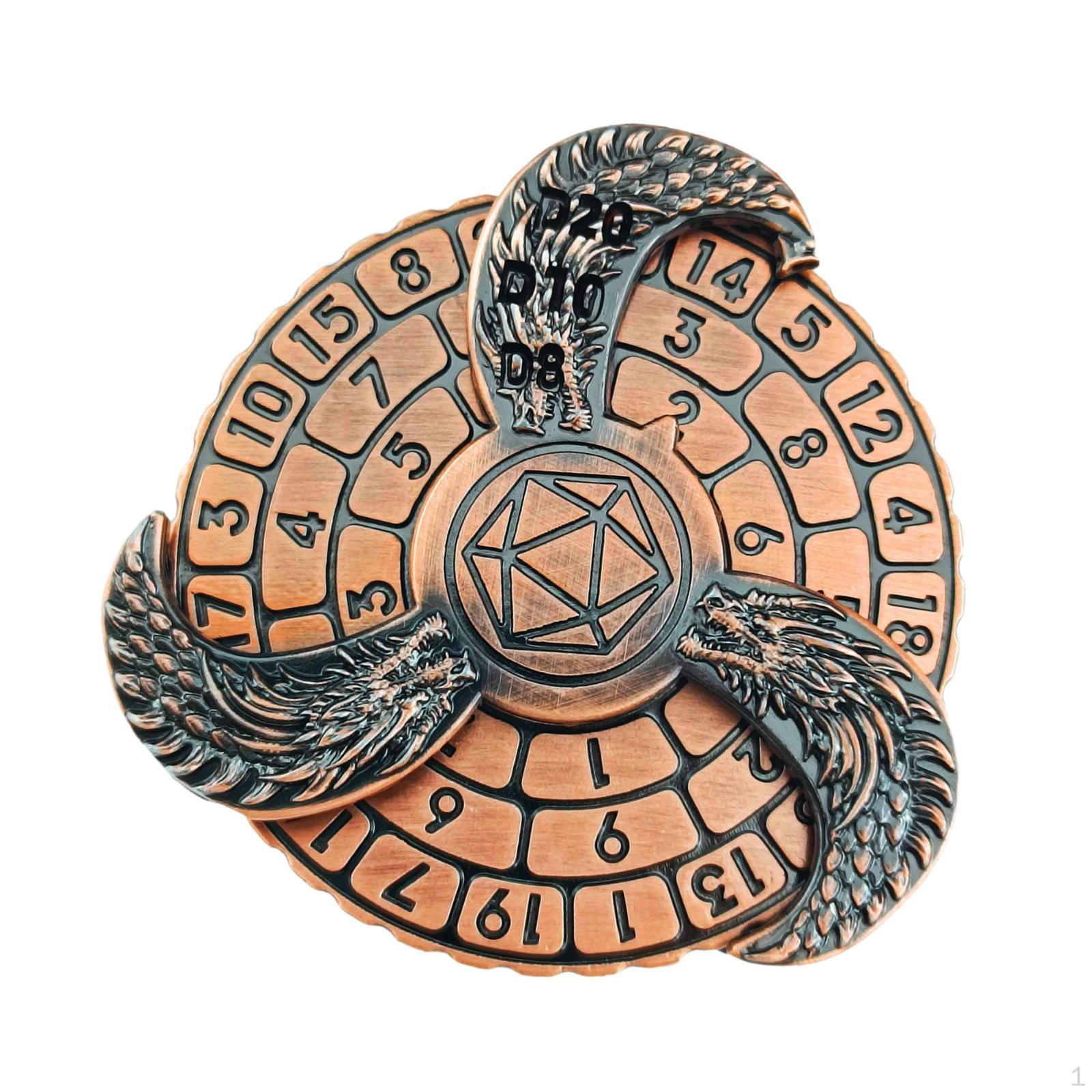 Fingertip Gyro Roulette Dice Creative for Roleplaying Games Rotating Red coppery
Fingertip Gyro Roulette Dice Creative for Roleplaying Games Rotating Red coppery