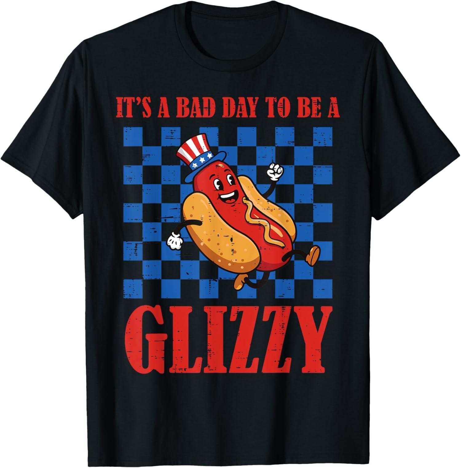 Hotdog Bad Day To Be Glizzy Funny 4th Of July Funny Unisex T-Shirt 5XL різнокольоровий
Hotdog Bad Day To Be Glizzy Funny 4th Of July Funny Unisex T-Shirt 5XL різнокольоровий