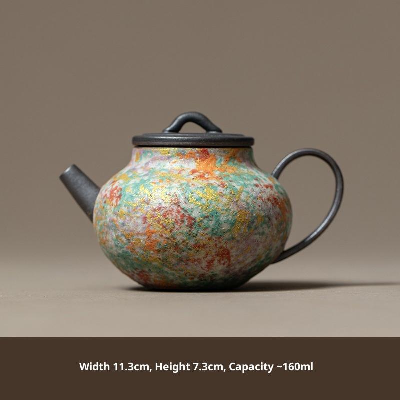 Colorful Rock Mineral Old Rock Mud Teapot Gold Thread Colorful Rock Handmade Pottery Tea Brewing Pot Tea Kettle
Colorful Rock Mineral Old Rock Mud Teapot Gold Thread Colorful Rock Handmade Pottery Tea Brewing Pot Tea Kettle