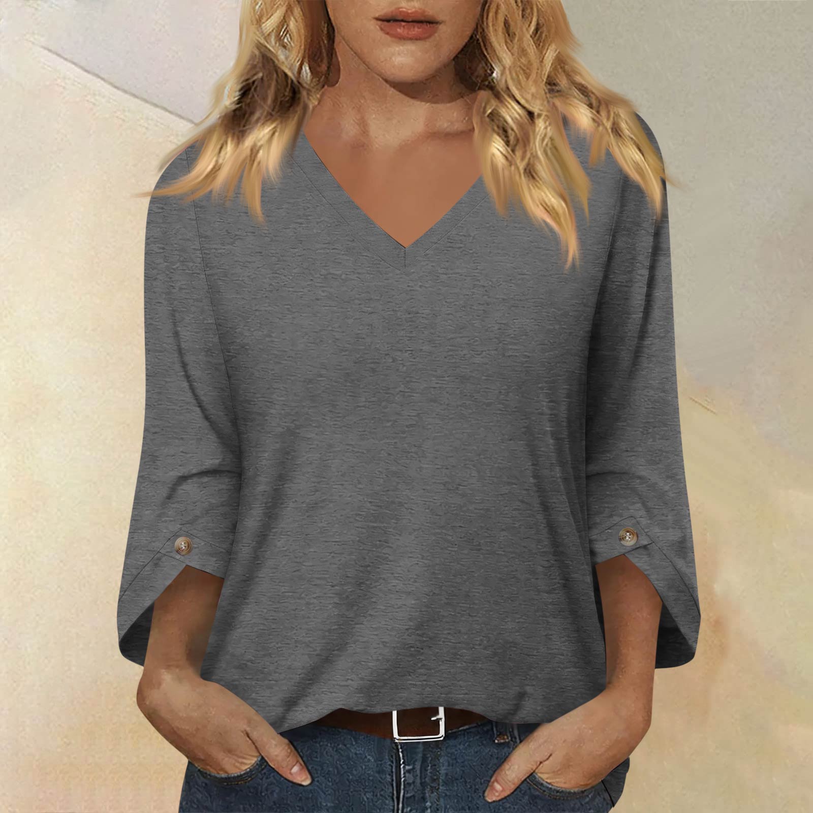 Womens Tops V Neck Loose Fit Blouse Lightweight Summer Tops for Women Business Casual Outfits for Women Shirts for Women XXL
Womens Tops V Neck Loose Fit Blouse Lightweight Summer Tops for Women Business Casual Outfits for Women Shirts for Women XXL