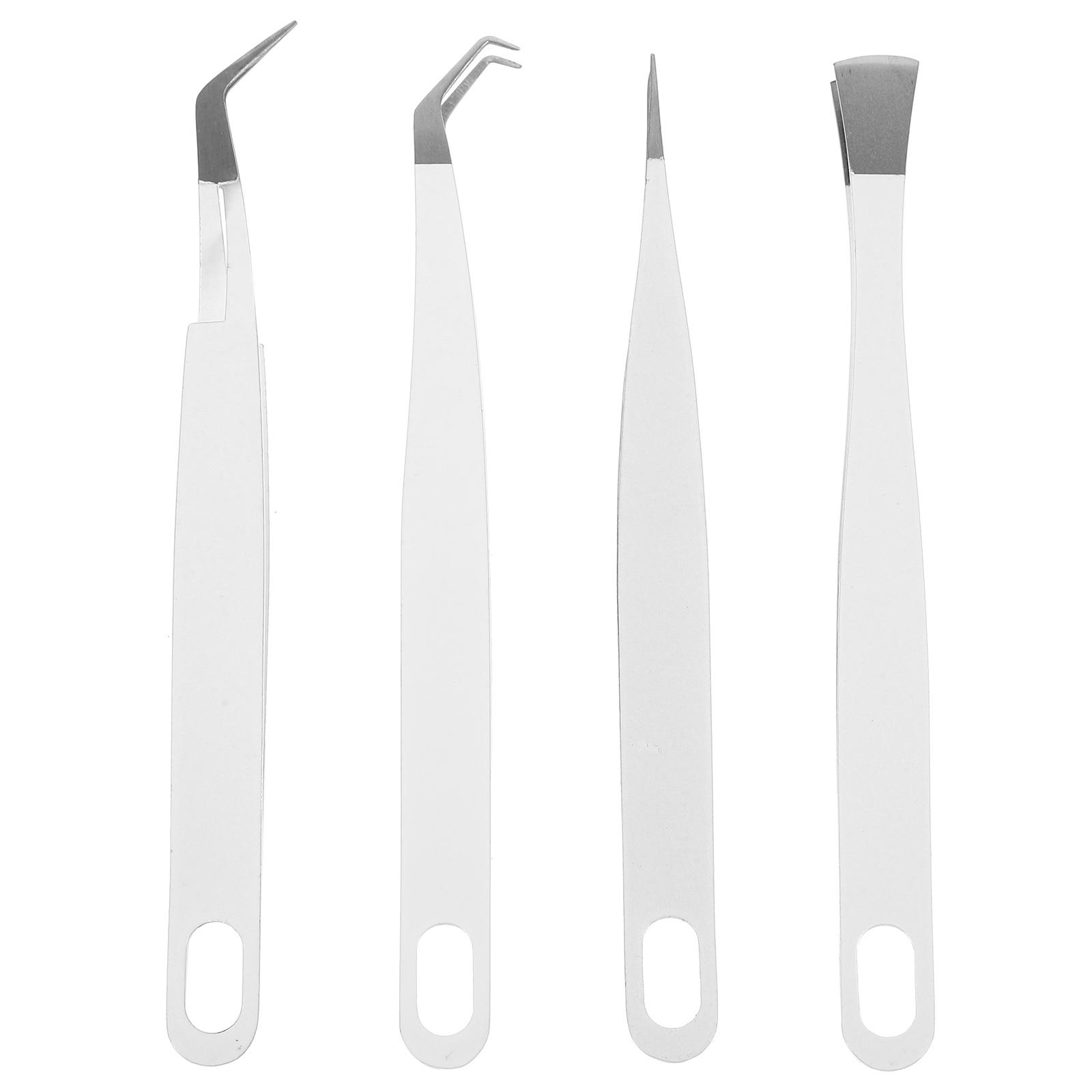 Набор из 4 пинцетов из нержавеющей стали для точных работ, хобби, рукоделия, длинный пинцет для монет, аппликатор для ресниц, инструменты для марок
Набор из 4 пинцетов из нержавеющей стали для точных работ, хобби, рукоделия, длинный пинцет для монет, аппликатор для ресниц, инструменты для марок