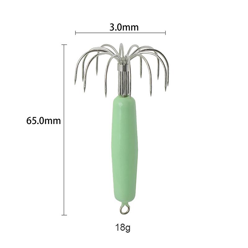 Крючки для ловли кальмаров, светящиеся в темноте Крючки для парашюта с 12 иглами Мягкие крючки Крючки для ловли осьминогов Крючки для ловли кальмаров 18 grams
Крючки для ловли кальмаров, светящиеся в темноте Крючки для парашюта с 12 иглами Мягкие крючки Крючки для ловли осьминогов Крючки для ловли кальмаров 18 grams