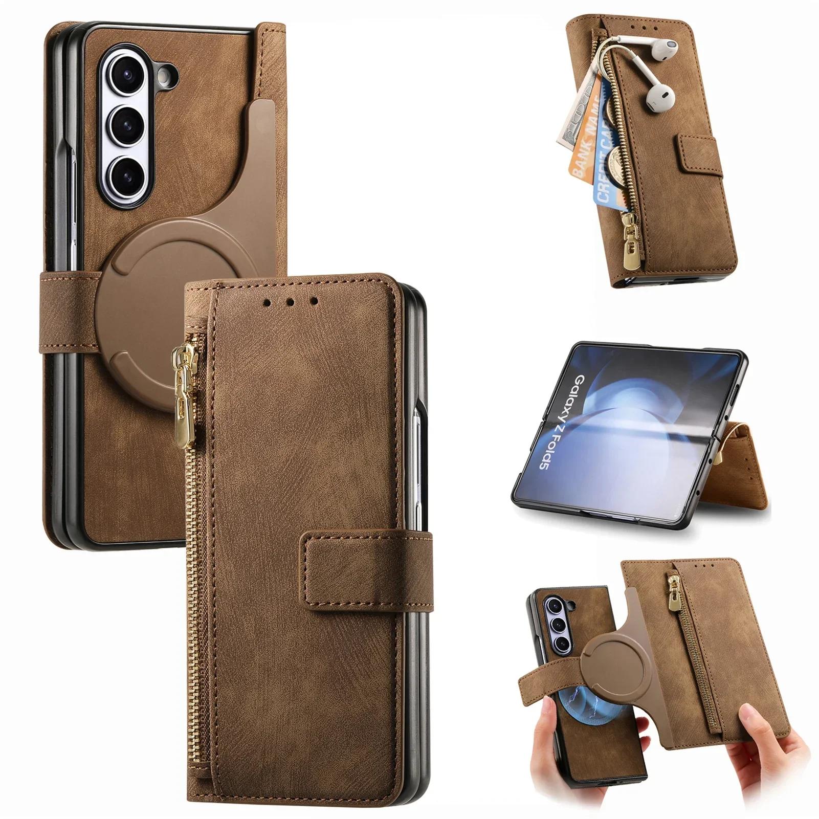 Чехол для Samsung Galaxy Z Fold 5 4 3, винтажный кожаный чехол на молнии 2 в 1, магнитный кошелек, слот для карт, откидной держатель, защитный противоударный чехол For Galaxy Z Fold 3
Чехол для Samsung Galaxy Z Fold 5 4 3, винтажный кожаный чехол на молнии 2 в 1, магнитный кошелек, слот для карт, откидной держатель, защитный противоударный чехол For Galaxy Z Fold 3