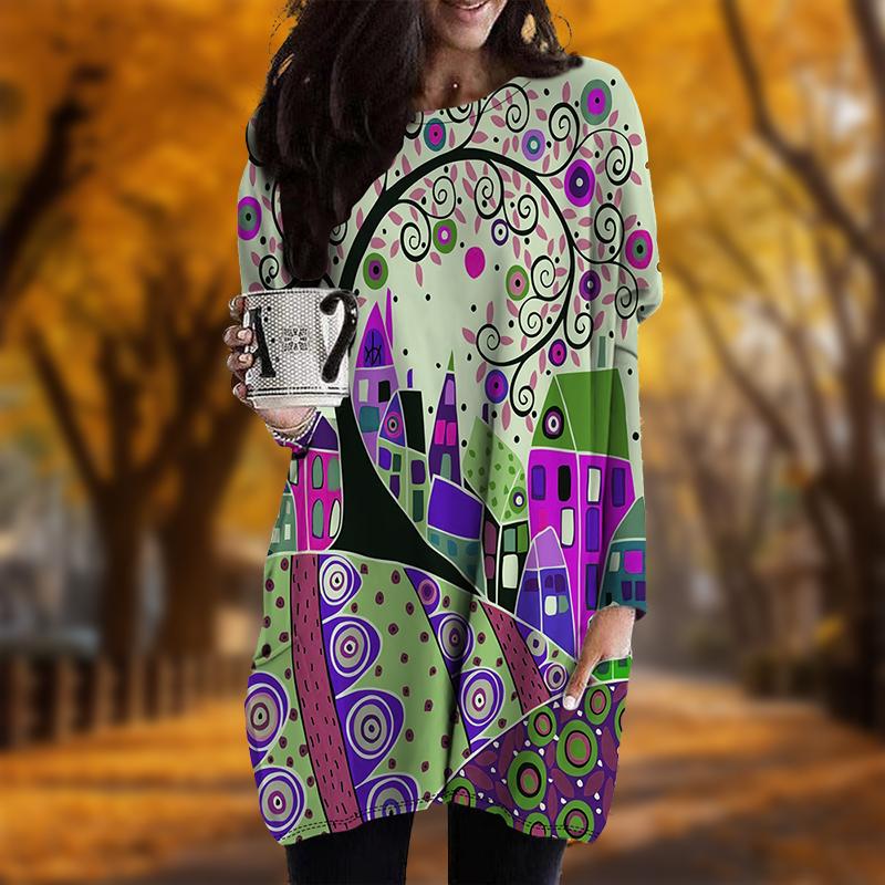 Новинка осени с принтом деревенских иллюстраций и больших размеров платье для женщин с круглым вырезом и длинными рукавами повседневные платья с карманами 8XL мятный
Новинка осени с принтом деревенских иллюстраций и больших размеров платье для женщин с круглым вырезом и длинными рукавами повседневные платья с карманами 8XL мятный