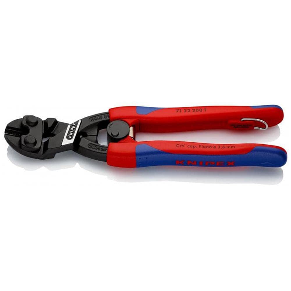 Knipex 71 22 200 T Compact Bolt Cutters CoBolt 7,87 20° angled with tether attachment point
Knipex 71 22 200 T Compact Bolt Cutters CoBolt 7,87 20° angled with tether attachment point