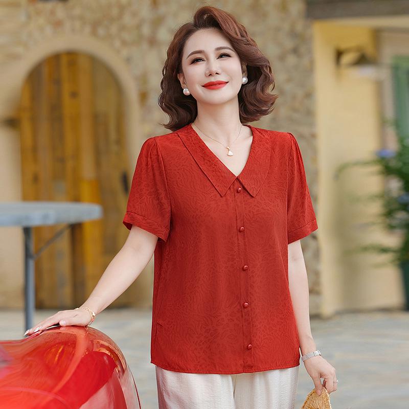 Stylish Summer Doll Collar Short Sleeve Top for Women XL (85-100 jin) красный
Stylish Summer Doll Collar Short Sleeve Top for Women XL (85-100 jin) красный