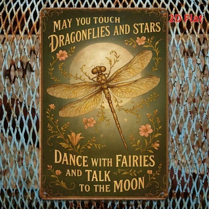Vintage Metal Poster Dragonfly 8x12, Retro Night Sky Victorian Wall Art, Anti Vandal Porch Decor
Vintage Metal Poster Dragonfly 8x12, Retro Night Sky Victorian Wall Art, Anti Vandal Porch Decor