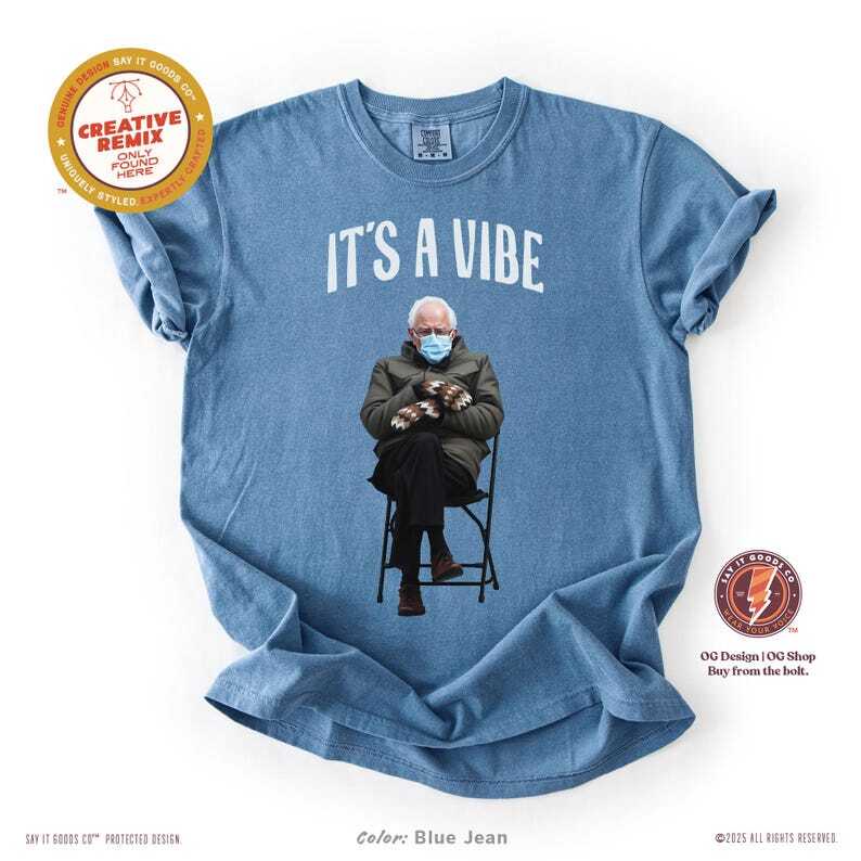 Bernie Sanders Its a Vibe t-shirt, Meme Tee, Leftist Political Tee, Coachella Unisex T-Shirt XXXXL
Bernie Sanders Its a Vibe t-shirt, Meme Tee, Leftist Political Tee, Coachella Unisex T-Shirt XXXXL