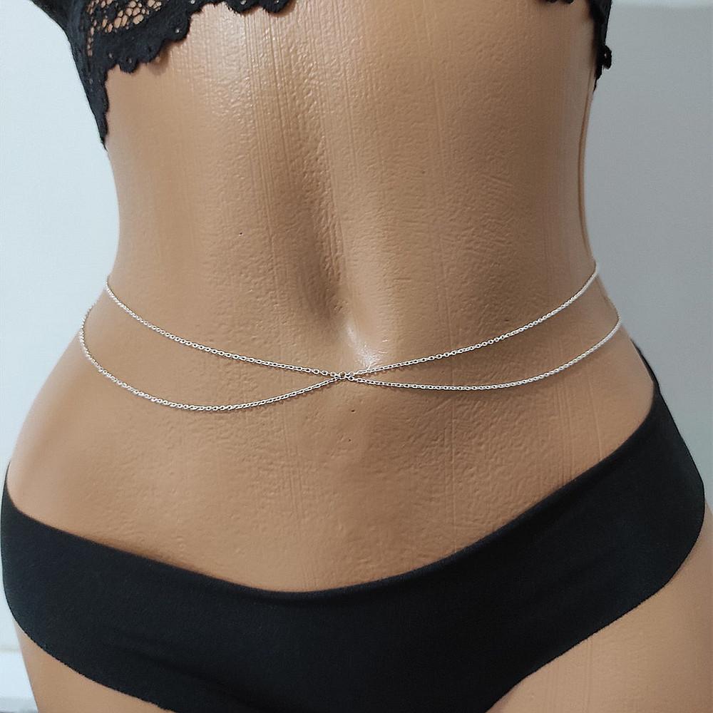 Europe, America, fashionable summer beach bifurcated body chain women, simple bikini sexy metal waist chain срібний
Europe, America, fashionable summer beach bifurcated body chain women, simple bikini sexy metal waist chain срібний