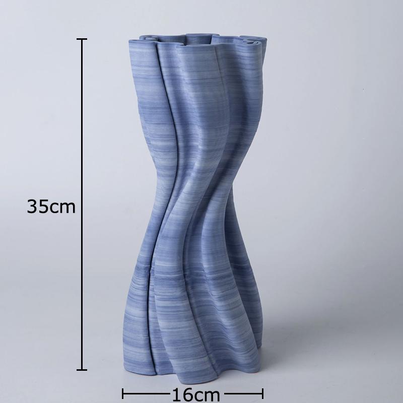 Blue Stripes Twisted Ceramic Vase Plant Pots Table Decoration Flower Arrangement Creative Floral Vases Room Aesthetic Decor
Blue Stripes Twisted Ceramic Vase Plant Pots Table Decoration Flower Arrangement Creative Floral Vases Room Aesthetic Decor