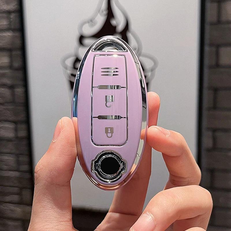 Чехол для ключа автомобиля Silver Edge с 3 кнопками для Nissan Juke X-trail Qashqai Micra Leaf Note Murano Lafesta Smart Remote Control Cover 3C button key cover фиолетовый
Чехол для ключа автомобиля Silver Edge с 3 кнопками для Nissan Juke X-trail Qashqai Micra Leaf Note Murano Lafesta Smart Remote Control Cover 3C button key cover фиолетовый