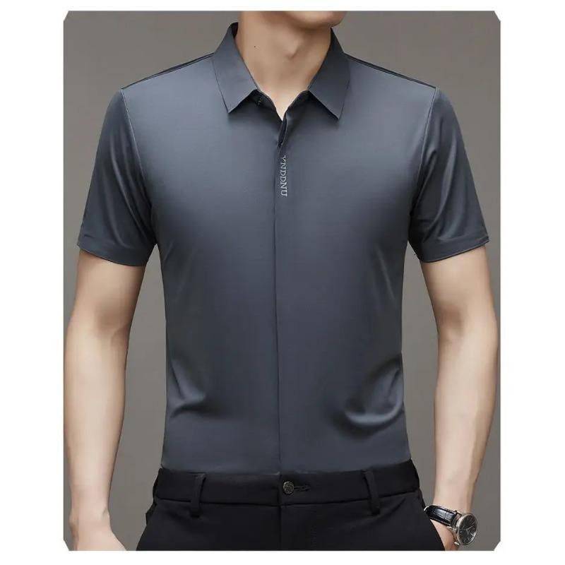 High end Mulberry Silk Men Short Sleeve Business Shirt Wrinkle Resistant Button Invisible Top Elastic Luxurious Men Shirts 4XL темно-сірий колір
High end Mulberry Silk Men Short Sleeve Business Shirt Wrinkle Resistant Button Invisible Top Elastic Luxurious Men Shirts 4XL темно-сірий колір