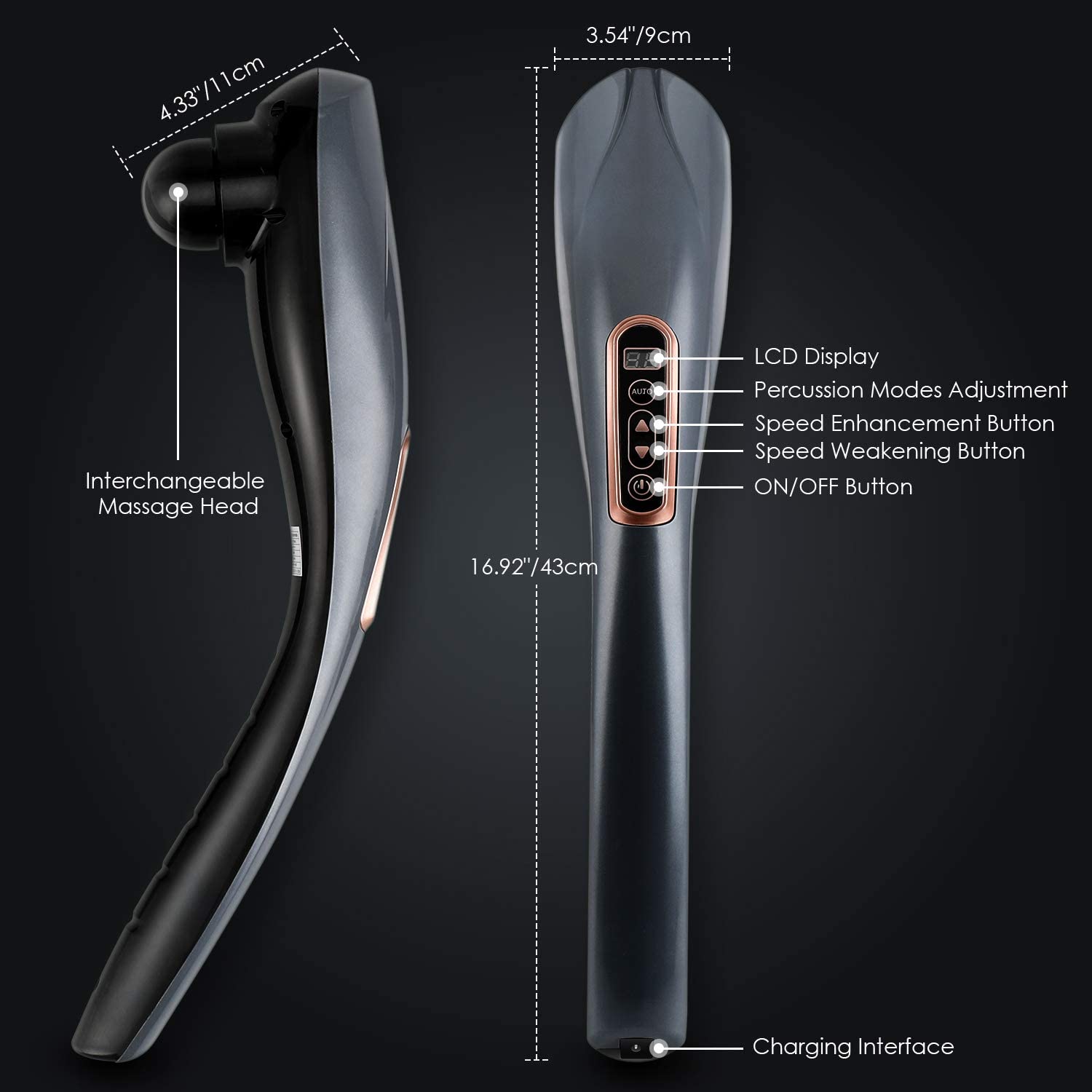 Back Massager Cordless Handheld Back Massager Handheld Electric Heat Deep Kneading Tissue For Full Body Pain Relief EU Plug серый
Back Massager Cordless Handheld Back Massager Handheld Electric Heat Deep Kneading Tissue For Full Body Pain Relief EU Plug серый