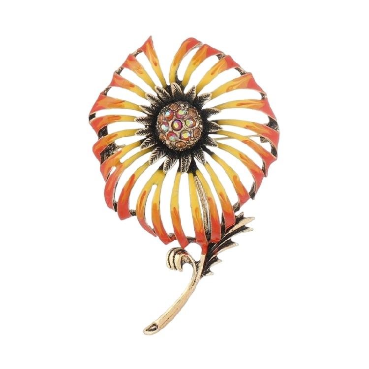 AB Crystal Dandelions Brooch Antique Gold Plated Enamel Jewelry Open Back Petals Vintage Floral Accessory Leaf Accent помаранчевий
AB Crystal Dandelions Brooch Antique Gold Plated Enamel Jewelry Open Back Petals Vintage Floral Accessory Leaf Accent помаранчевий
