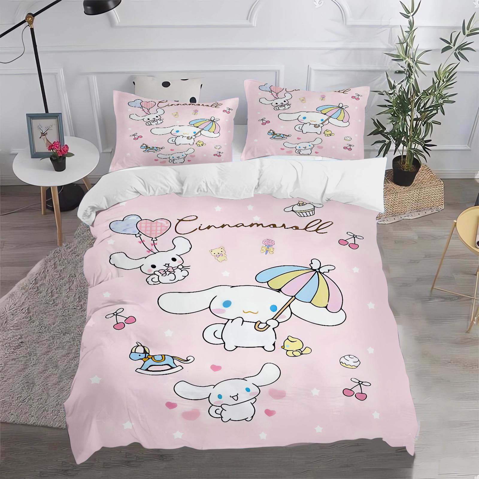 Cinnamoroll Sanrio Quilt Cover Anime Printed Cartoon Duvet Skin-Friendly Breathable Cute Warm Bedding Warmth New Design EU Single(135*200cm)3pcs
Cinnamoroll Sanrio Quilt Cover Anime Printed Cartoon Duvet Skin-Friendly Breathable Cute Warm Bedding Warmth New Design EU Single(135*200cm)3pcs