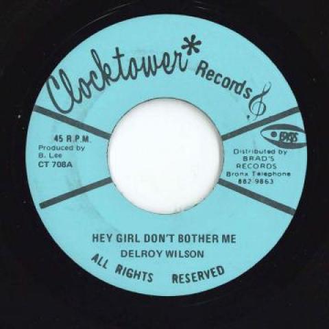 7inch Record DELROY WILSON - Hey Girl Don t Bother Me / This Ya CT708 Clocktower 1975 US Reggae, Ska & Dub Used
7inch Record DELROY WILSON - Hey Girl Don t Bother Me / This Ya CT708 Clocktower 1975 US Reggae, Ska & Dub Used