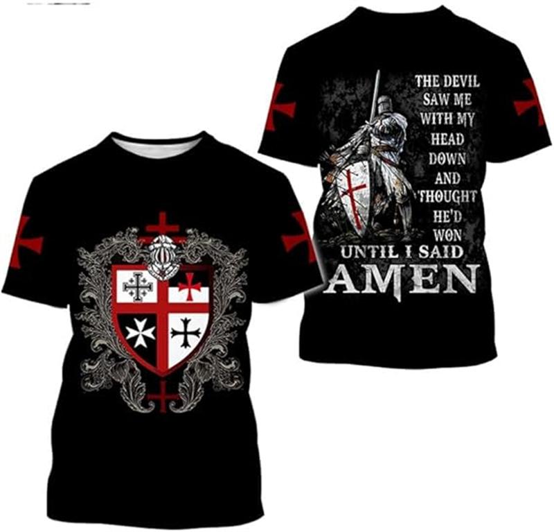 3D Print Knight Templar T-shirt Men Women Cross Fashion Trendy Cool Short Sleeve O Neck T-shirt Unisex Jesus Christian Tees S
3D Print Knight Templar T-shirt Men Women Cross Fashion Trendy Cool Short Sleeve O Neck T-shirt Unisex Jesus Christian Tees S