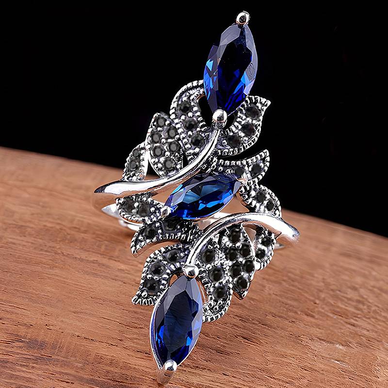 Huitan Marquise Shaped Design Women Opening Ring Inlaid Bright Black/Blue CZ Elegant Wedding Accessories Trendy Party Zircon resizable
Huitan Marquise Shaped Design Women Opening Ring Inlaid Bright Black/Blue CZ Elegant Wedding Accessories Trendy Party Zircon resizable