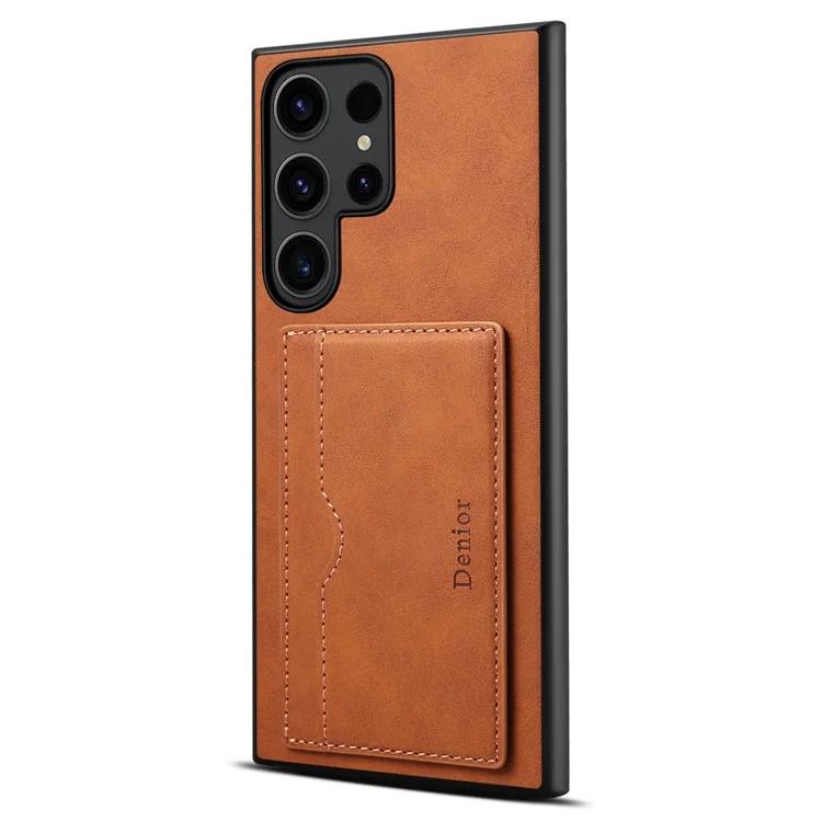 DENIOR For Samsung Galaxy S24 Ultra Cell Phone Case Vintage Texture Shell with Card Holder Kickstand
DENIOR For Samsung Galaxy S24 Ultra Cell Phone Case Vintage Texture Shell with Card Holder Kickstand