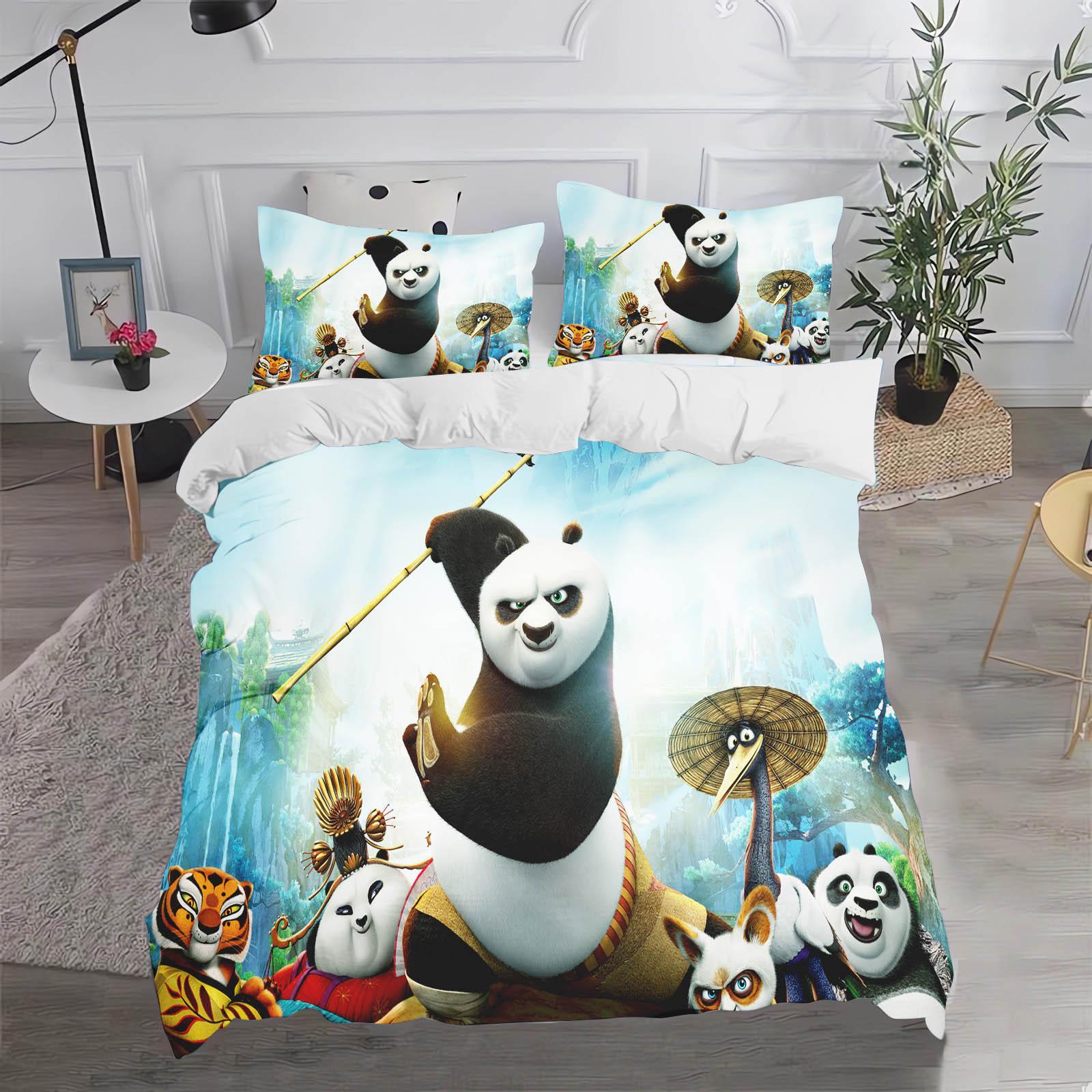 Кунг-фу Панда Дім Аніме Набір з 3 предметів 1 Підковдра 3D Дитяча постільна білизна з наволочкою Підходить для дітей та дорослих 180x210cm
Кунг-фу Панда Дім Аніме Набір з 3 предметів 1 Підковдра 3D Дитяча постільна білизна з наволочкою Підходить для дітей та дорослих 180x210cm