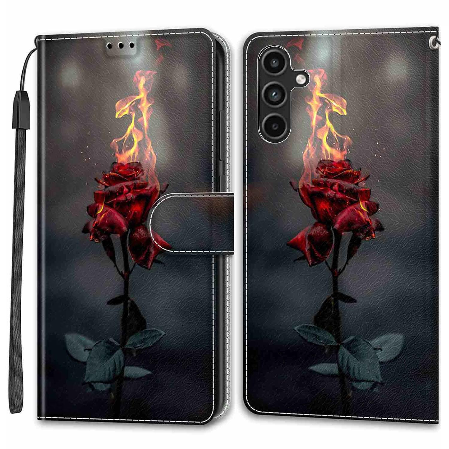 For Samsung Galaxy A15 4G Case Pattern Phone Cover with Card Slots Fire Rose
For Samsung Galaxy A15 4G Case Pattern Phone Cover with Card Slots Fire Rose