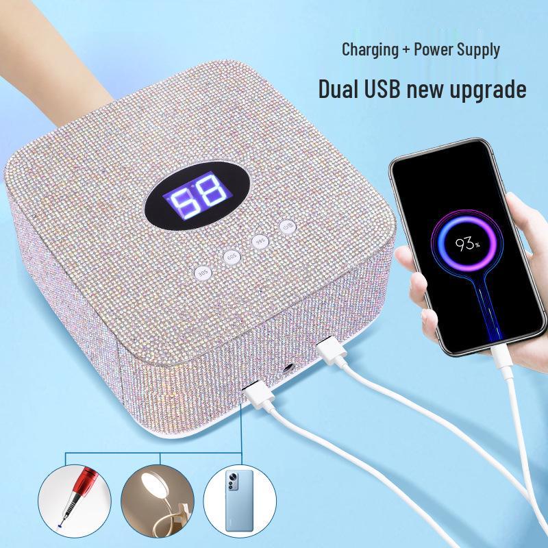 New Star Diamond Wireless UV Nail Lamp: Rechargeable, Quick-Drying, Portable Dryer with Inlaid Diamonds
New Star Diamond Wireless UV Nail Lamp: Rechargeable, Quick-Drying, Portable Dryer with Inlaid Diamonds