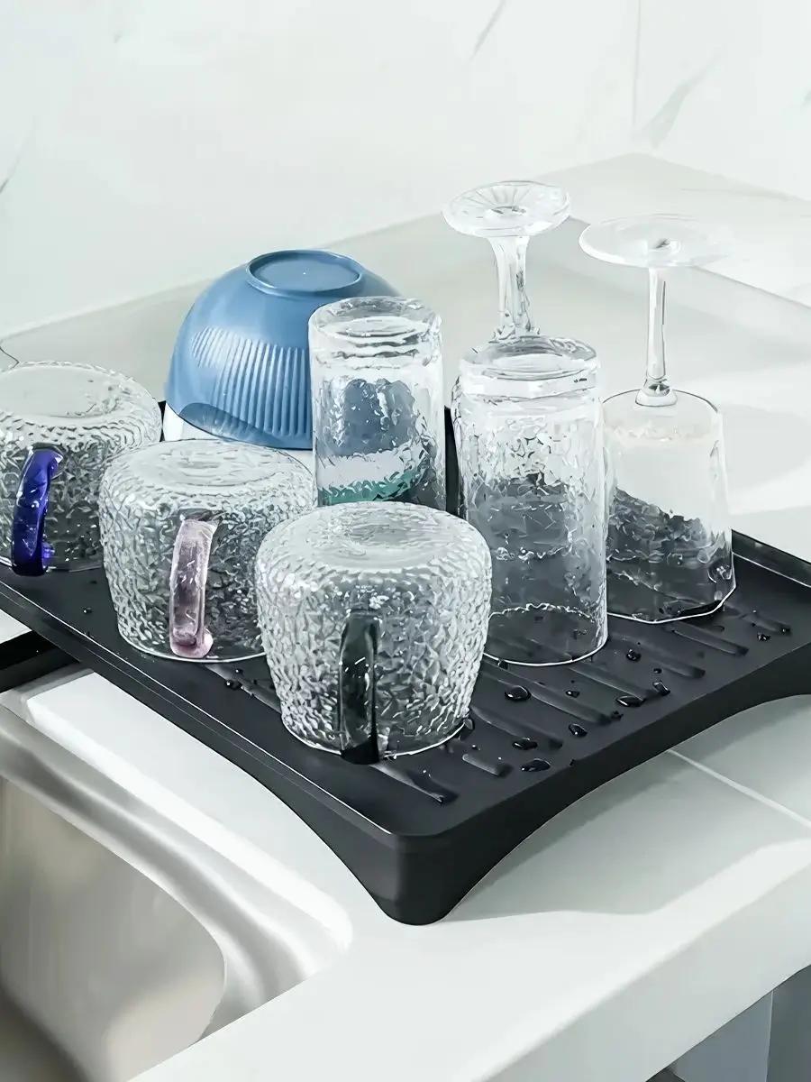 Plastic dish drying rack with automatic drainage tube, compact countertop dish drainer for kitchen RV apartment, clearance find чёрный
Plastic dish drying rack with automatic drainage tube, compact countertop dish drainer for kitchen RV apartment, clearance find чёрный