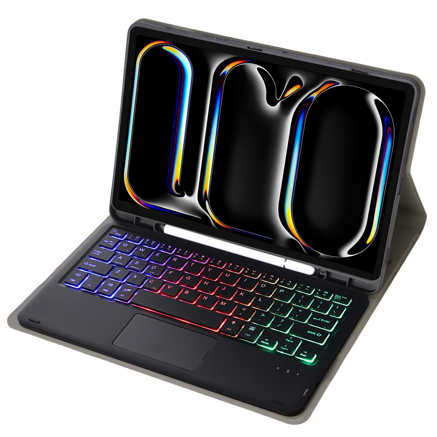 A13B-AS For iPad Pro 11 (2024) Pen Slot Design Leather Tablet Cover+Backlit Bluetooth-compatible Keyboard with Touchpad Rose Gold
A13B-AS For iPad Pro 11 (2024) Pen Slot Design Leather Tablet Cover+Backlit Bluetooth-compatible Keyboard with Touchpad Rose Gold