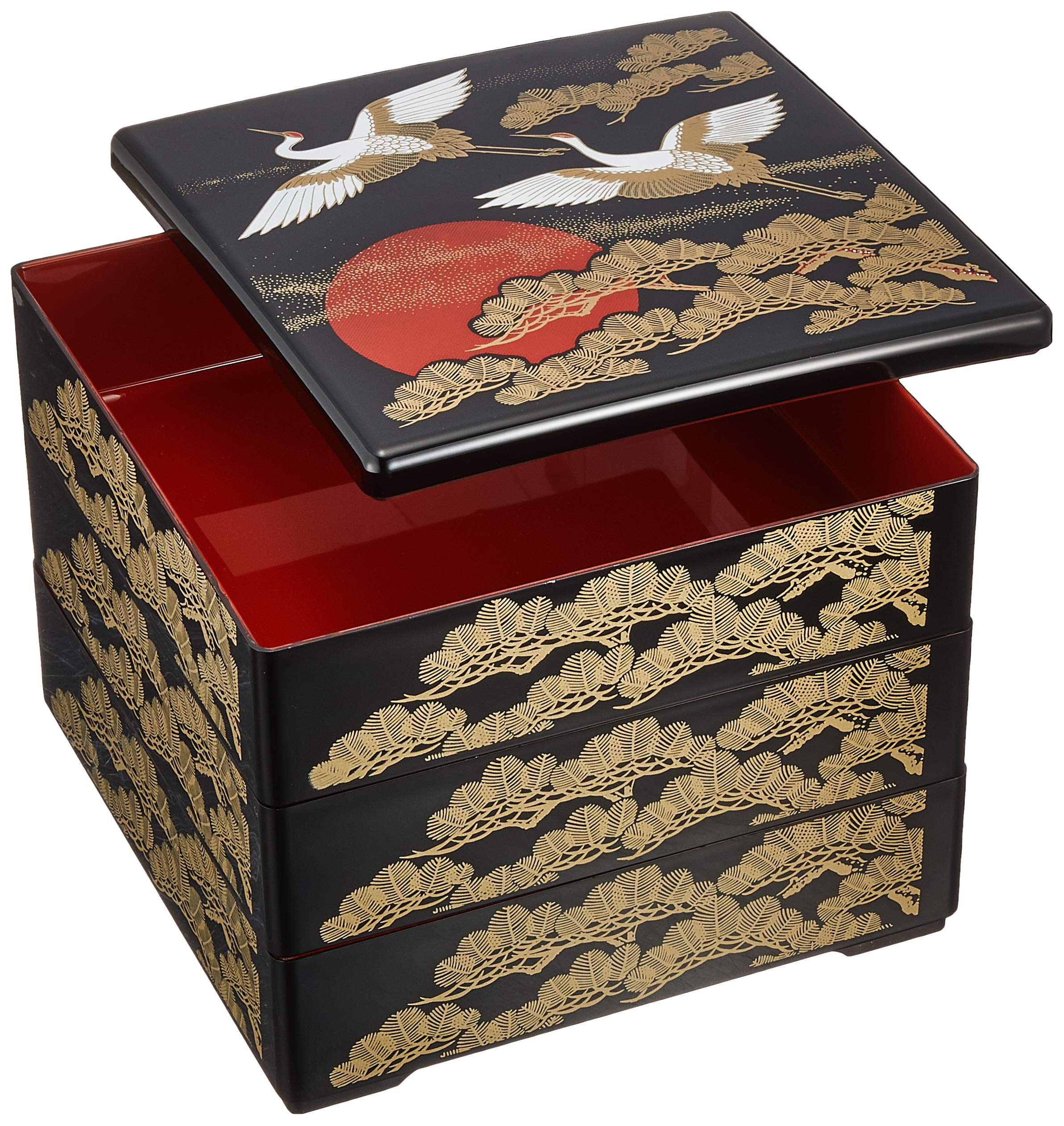 Wakaizumi lacquerware box dimensions Kurouchi vermilion lacquered sunrise crane 3-tiered 6.5 1-459-41
Wakaizumi lacquerware box dimensions Kurouchi vermilion lacquered sunrise crane 3-tiered 6.5 1-459-41
